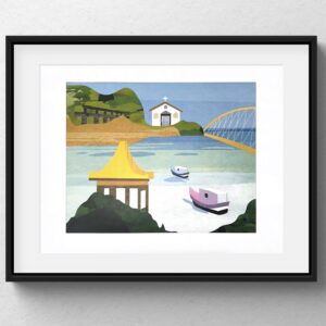 和平島材質畫(含框)